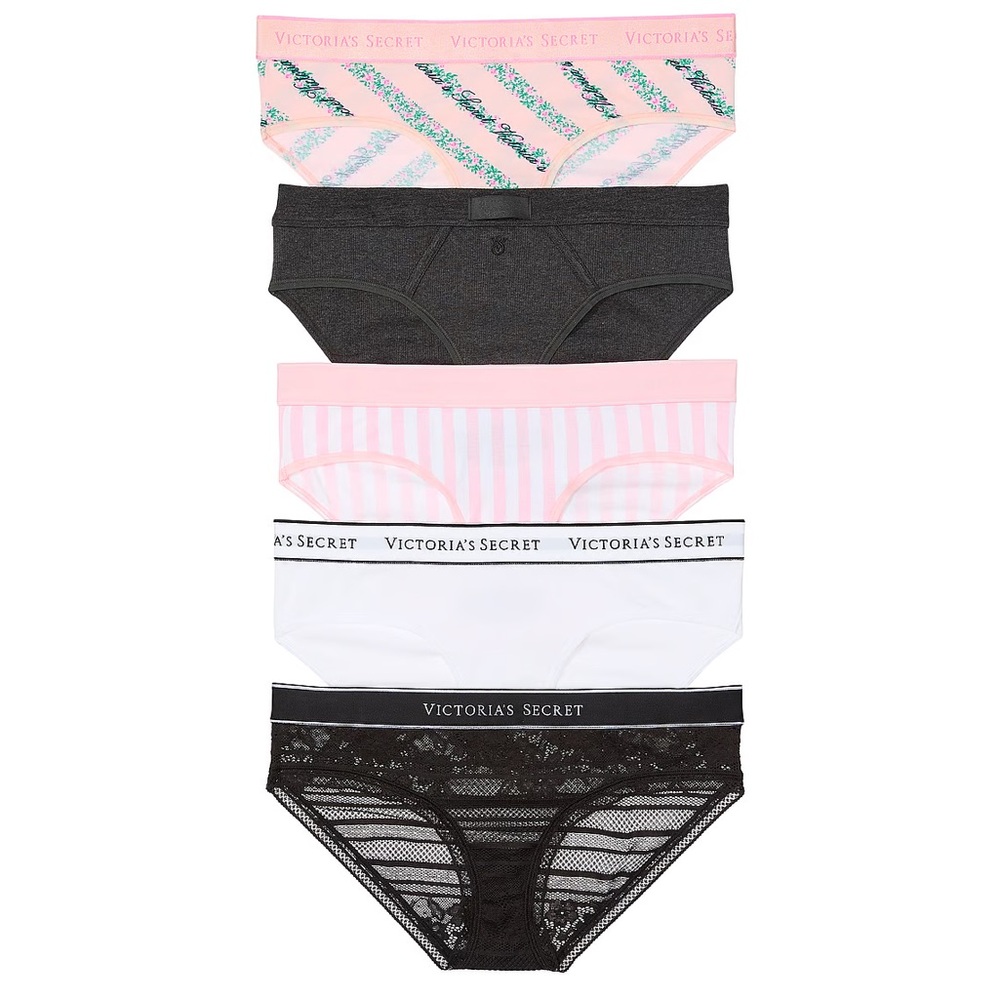 VICTORIA'S SECRET
5-Pack Logo Cotton Hiphugger Panties